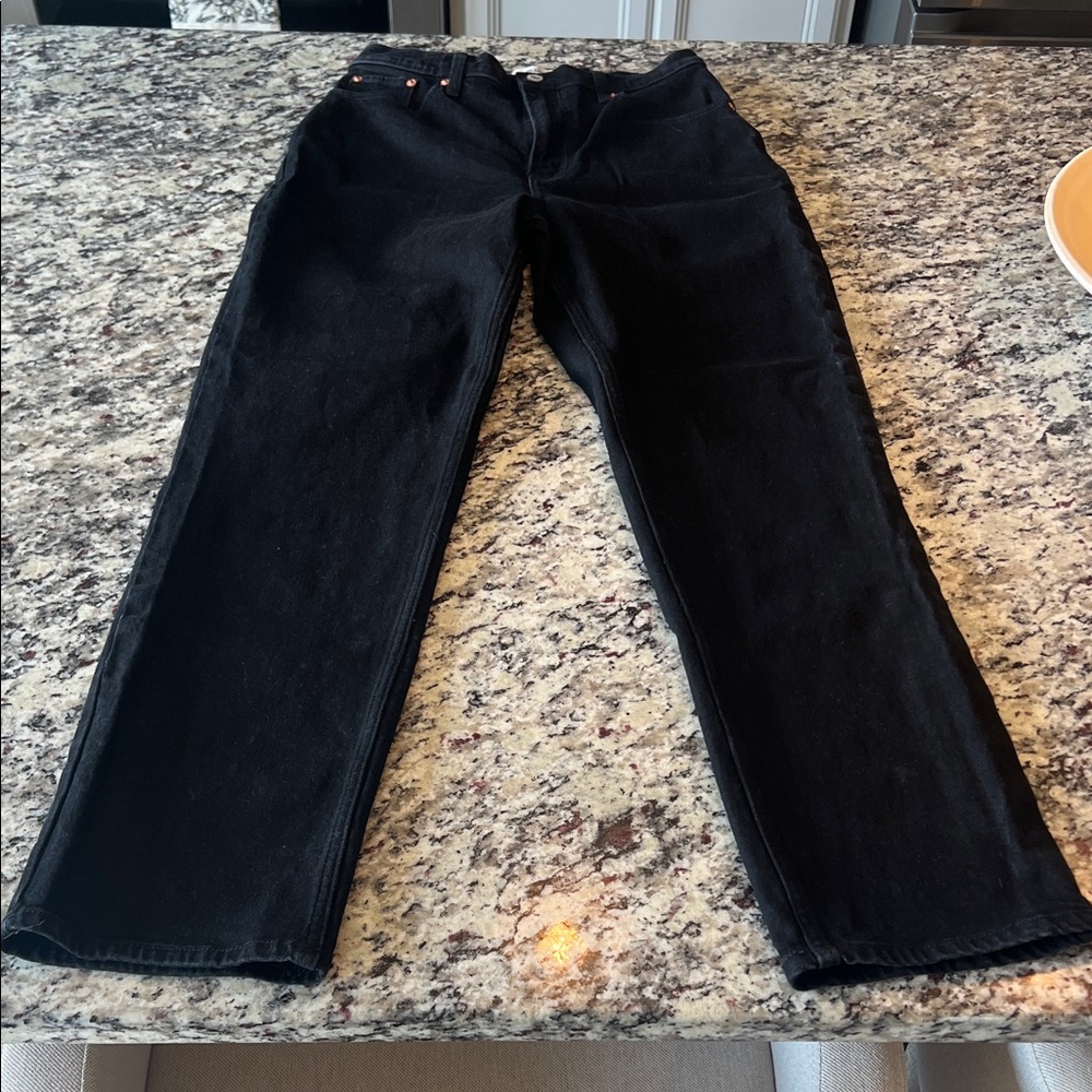 Abercrombie & Fitch Black 90s Straight High Rise Jeans